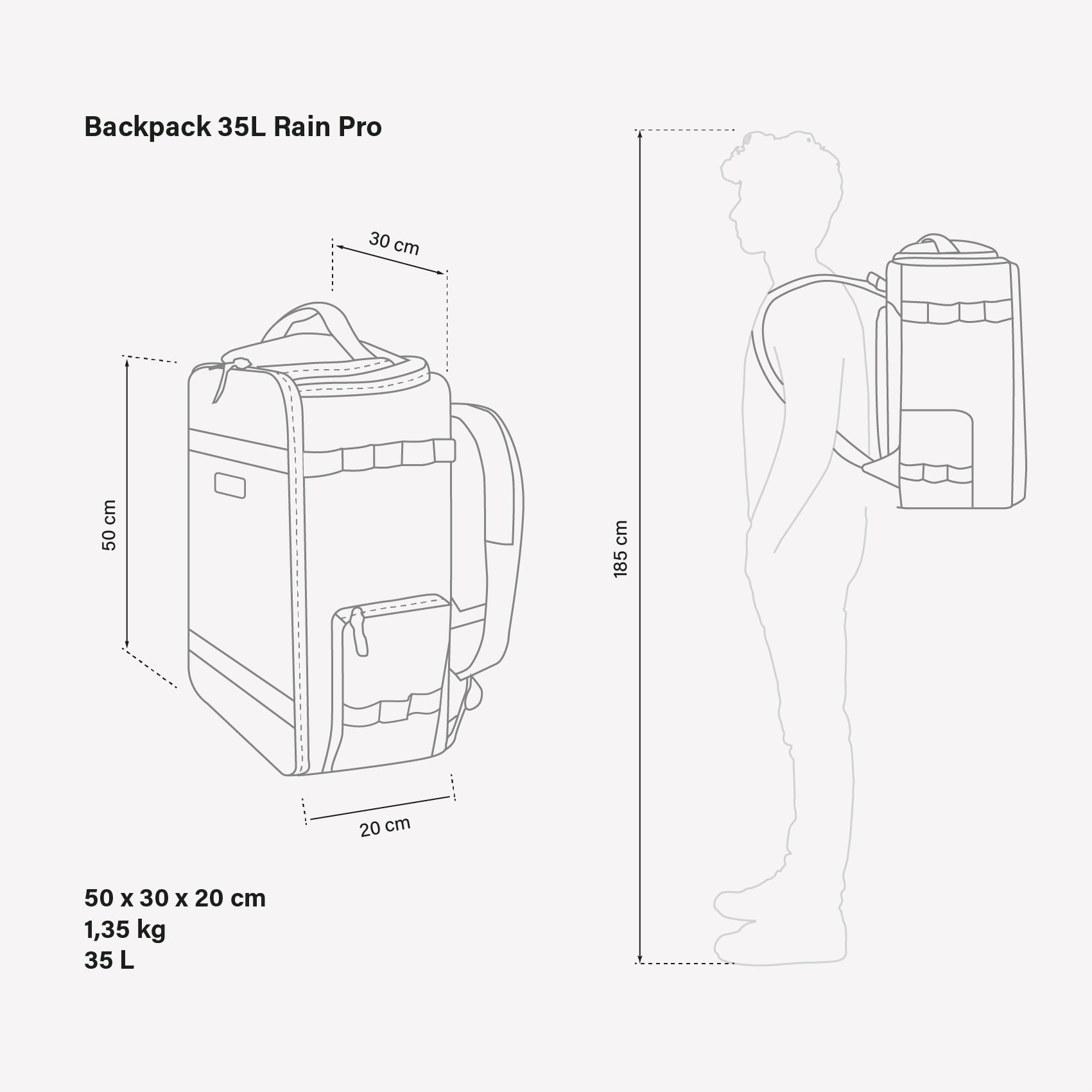 MOCHILA RAIN PRO 35L
