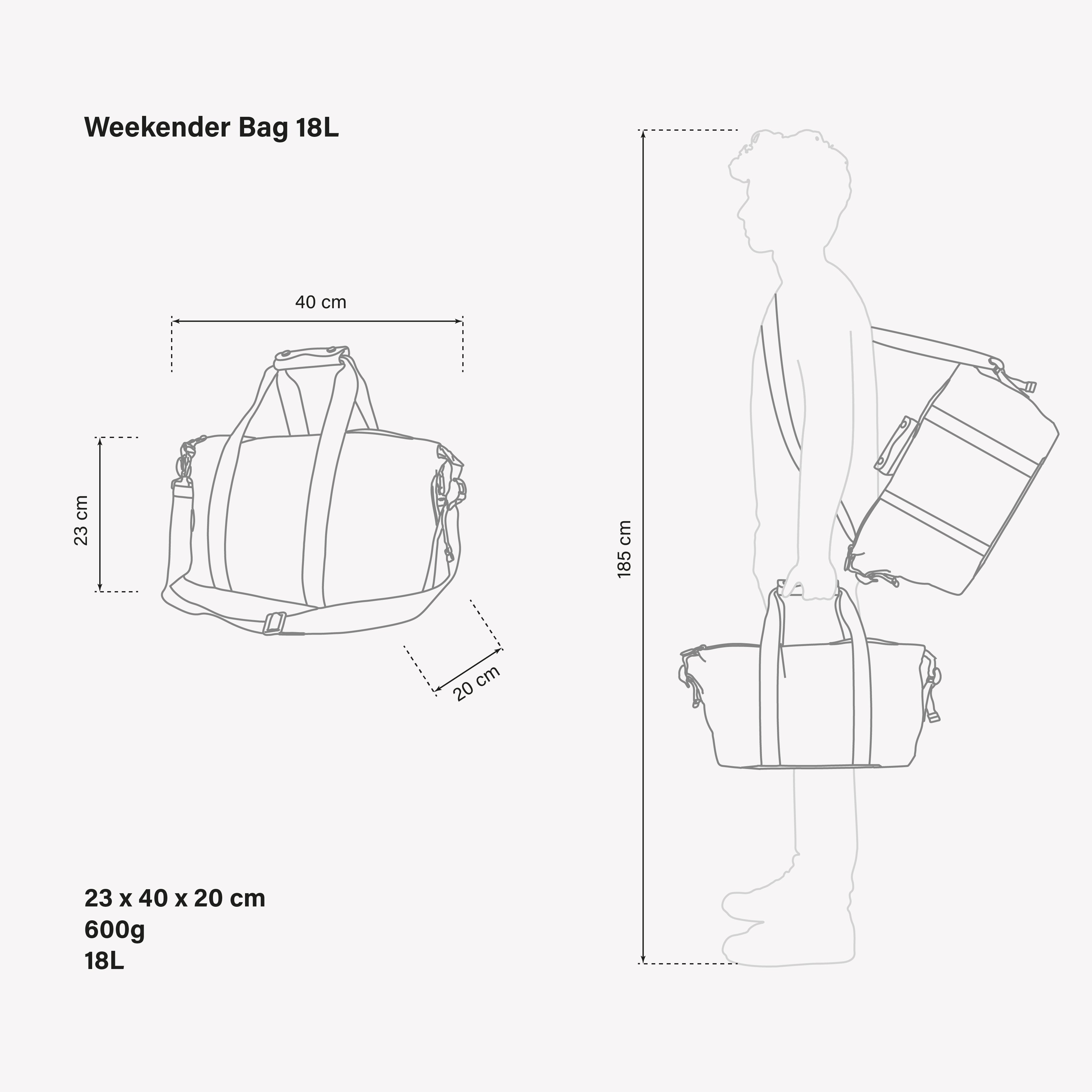 SAC WEEKENDER 18L - CUIR VÉGAN SYNERSKIN™