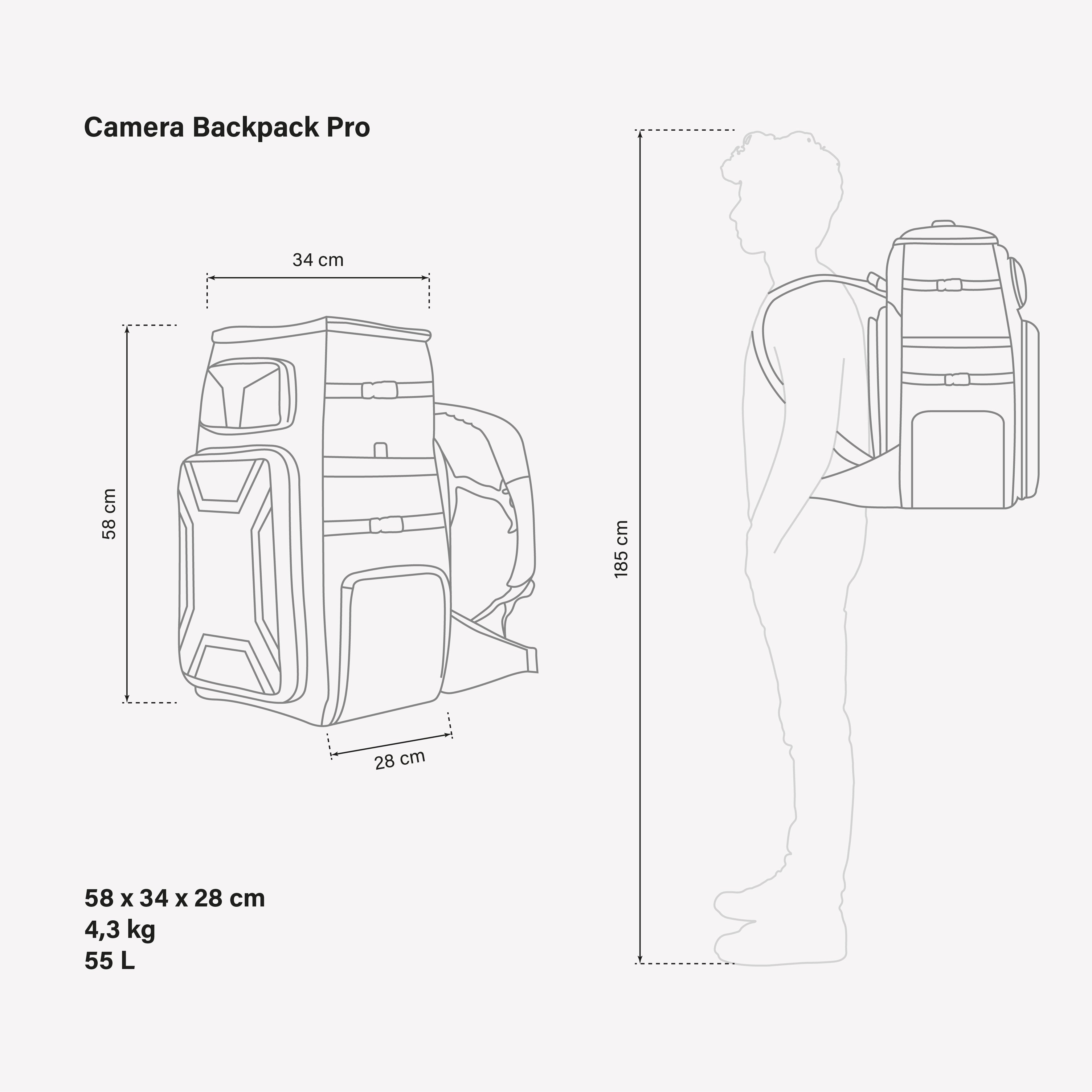 55L CAMERA PRO RUCKSACK
