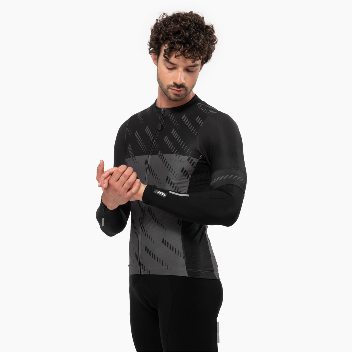 Chauffe-bras Cyclisme Homme Riel (Eliel) - Lycra Bleu Taille XS