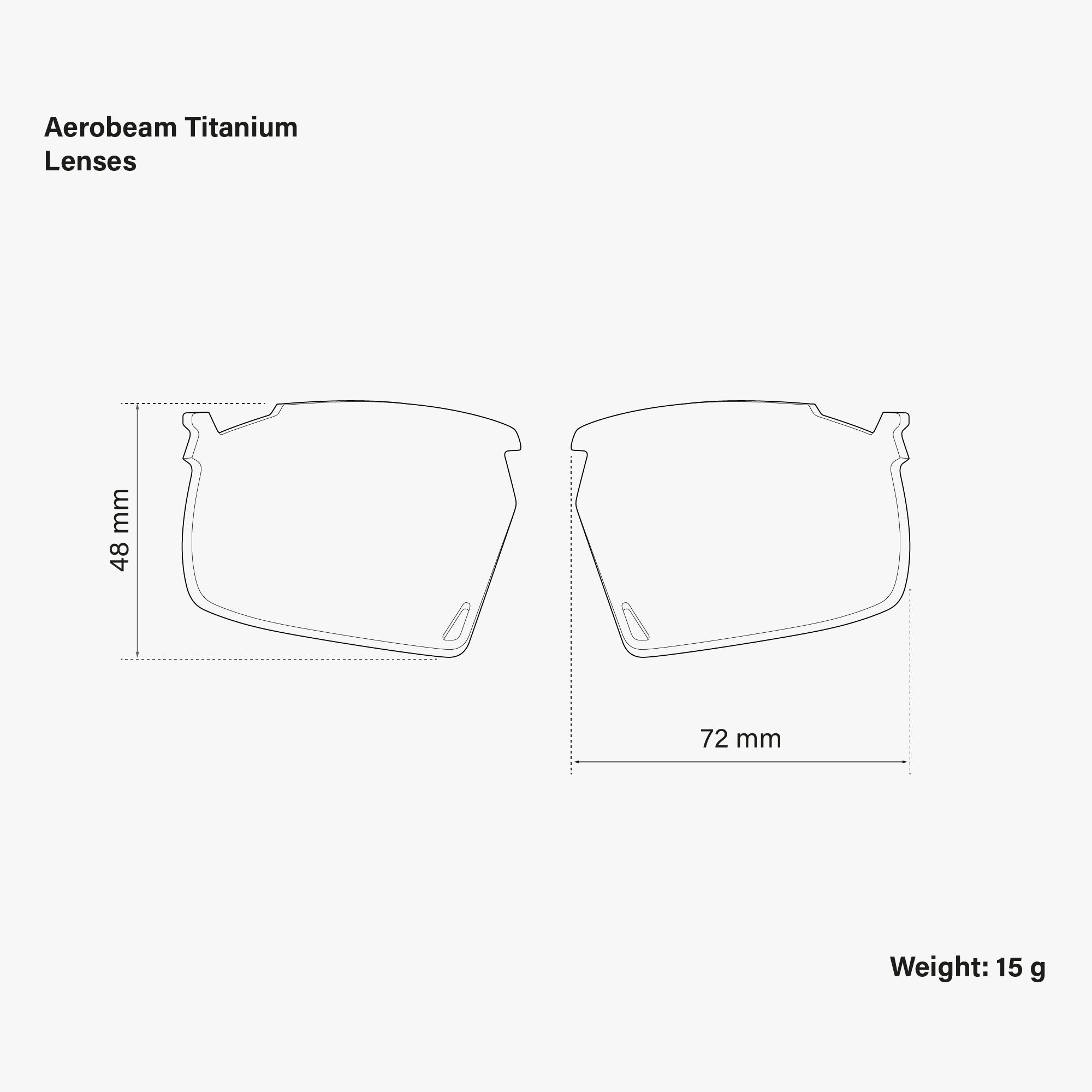 Aerobeam Spare Lenses Clear to Blue Green