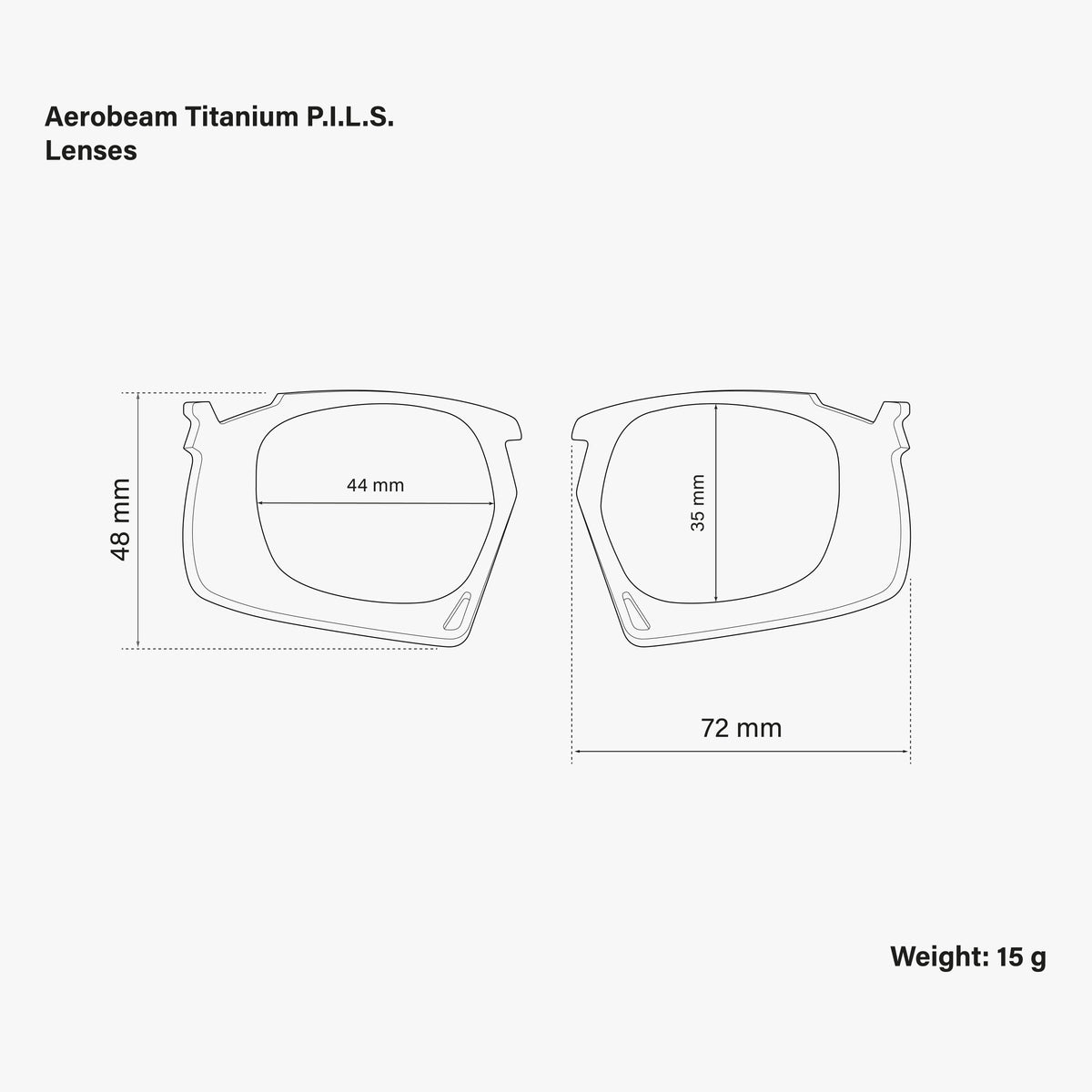 Aerobeam Titanium PILS Multimirror Silver Spare Lens