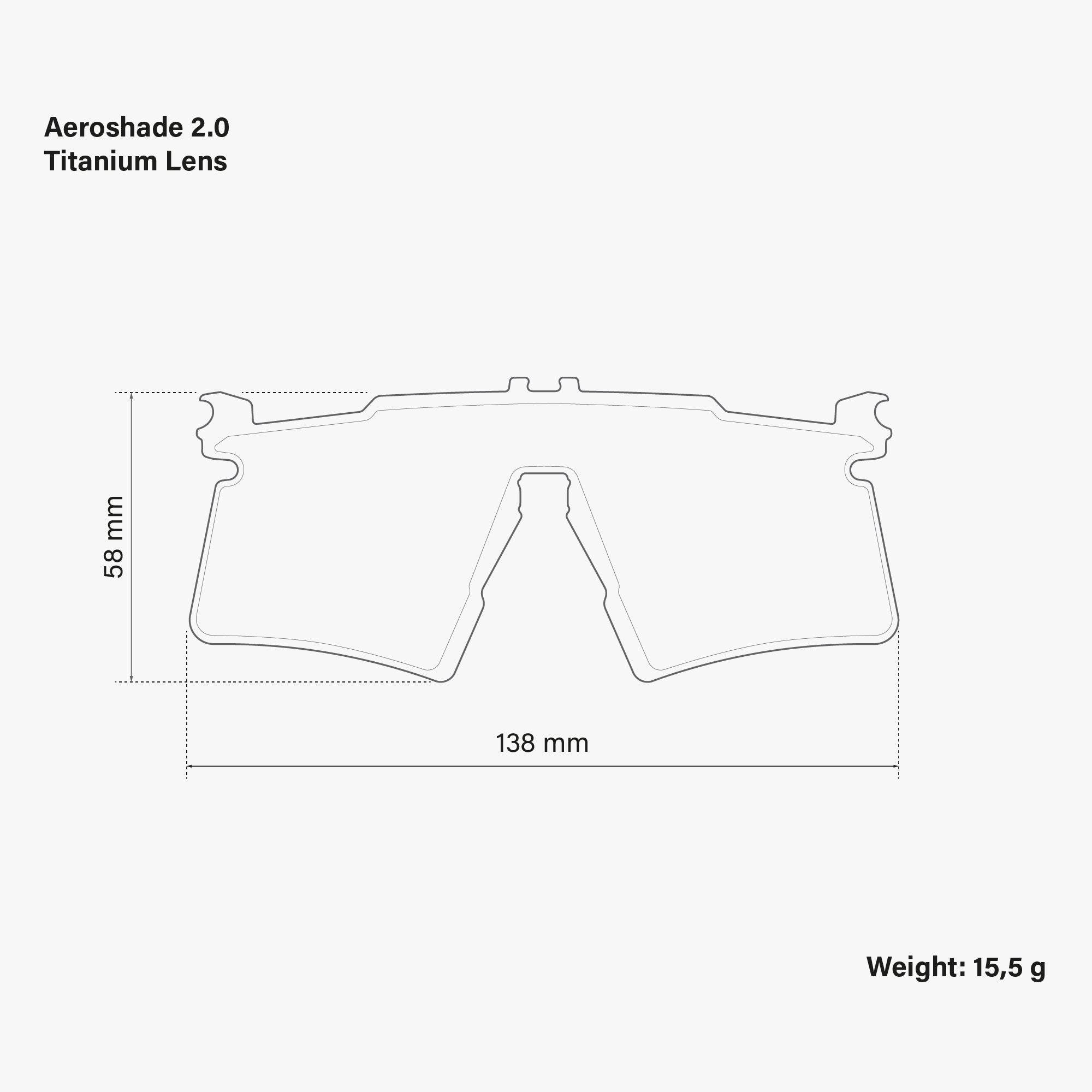 Aeroshade Titanium Spare Lens Multimirror Sunburst