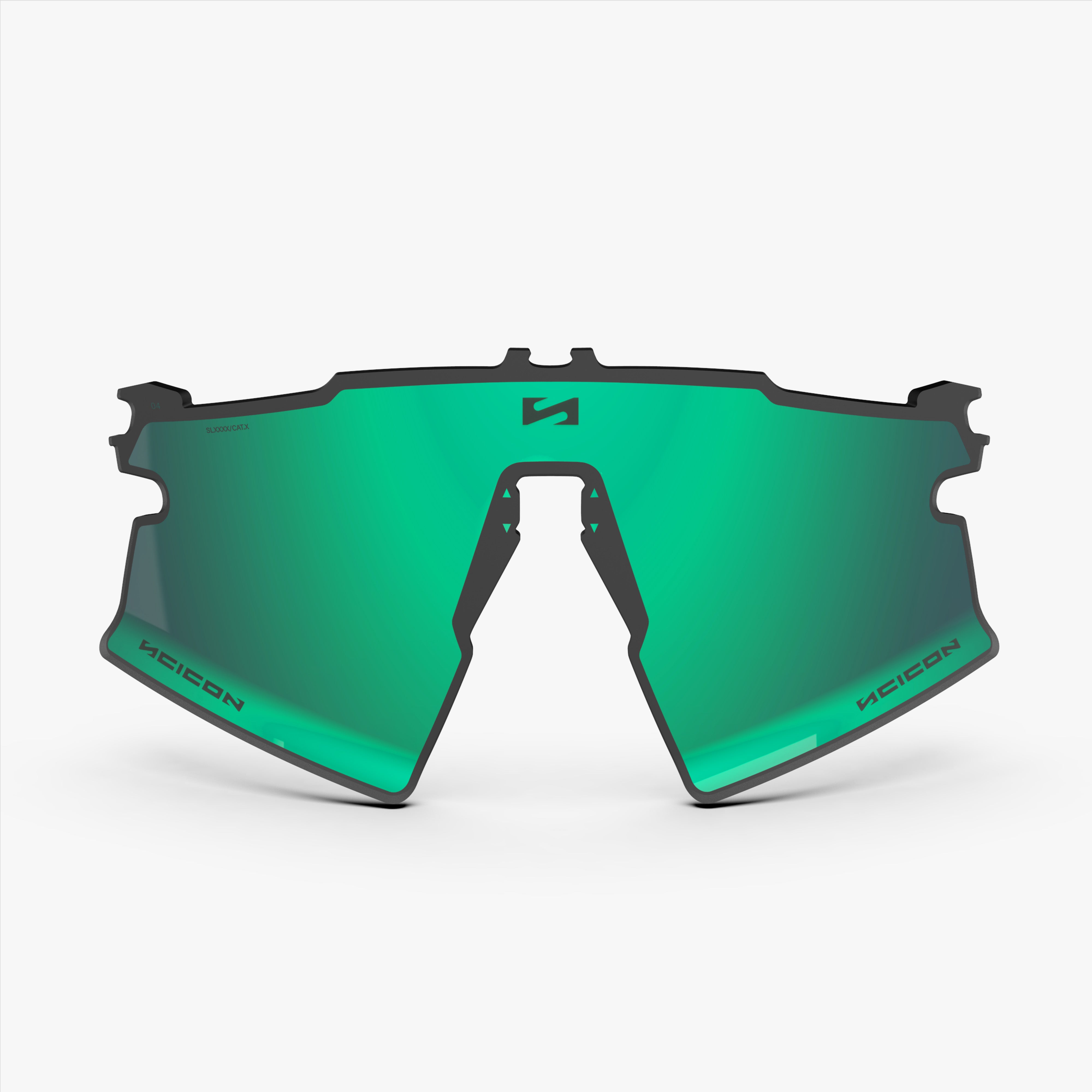 Aeroshade 2.0 Titanium Strake Multimirror Blue Green Spare Lens front