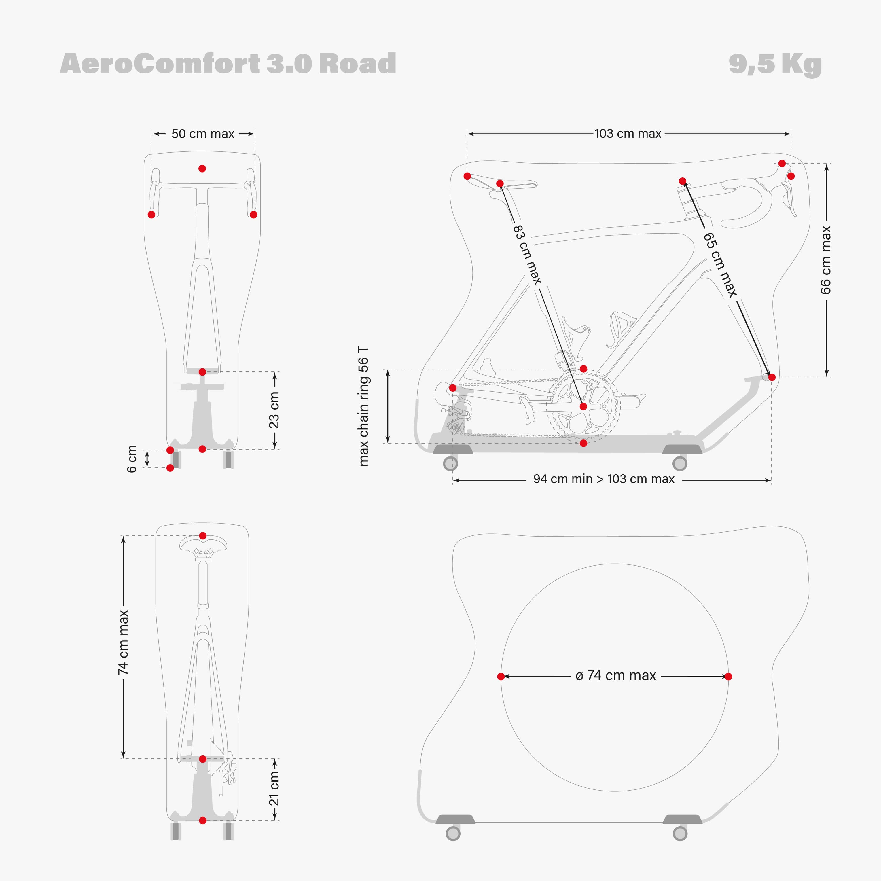 SCICON Team Six - Aerocomfort 3.0 Triathlon Bike Travel Bag