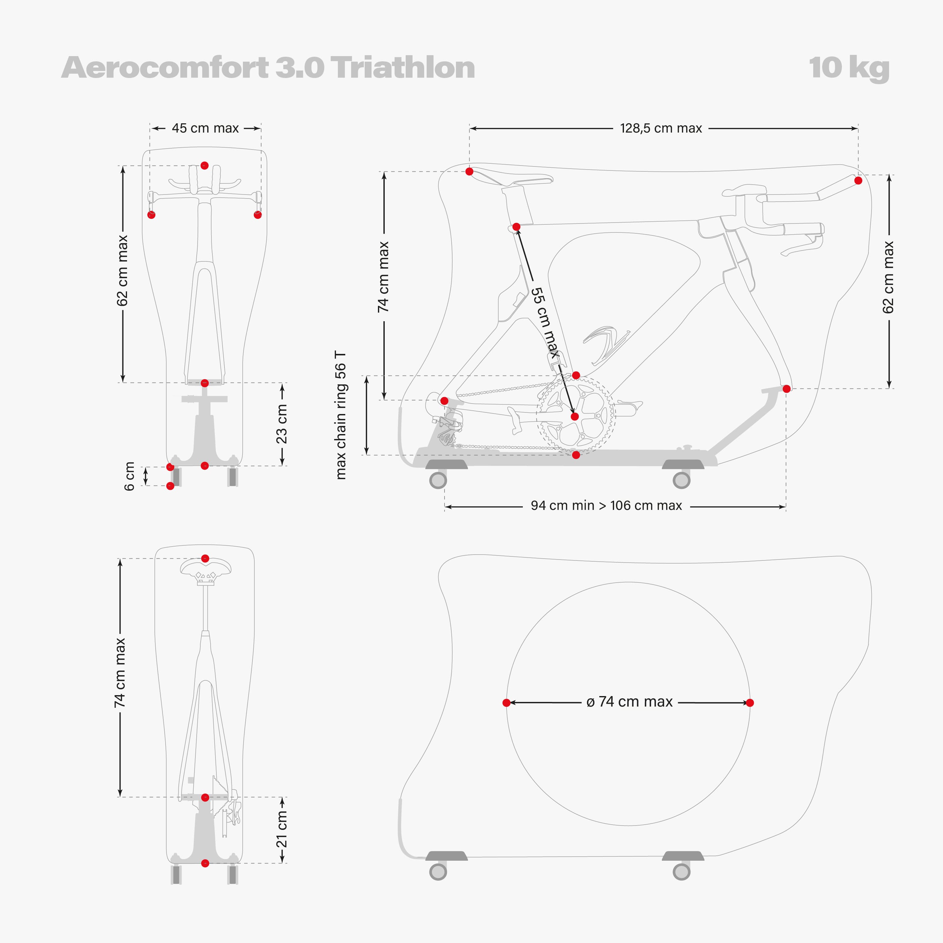 SCICON Team Six - Aerocomfort 3.0 Road Bike Travel Bag