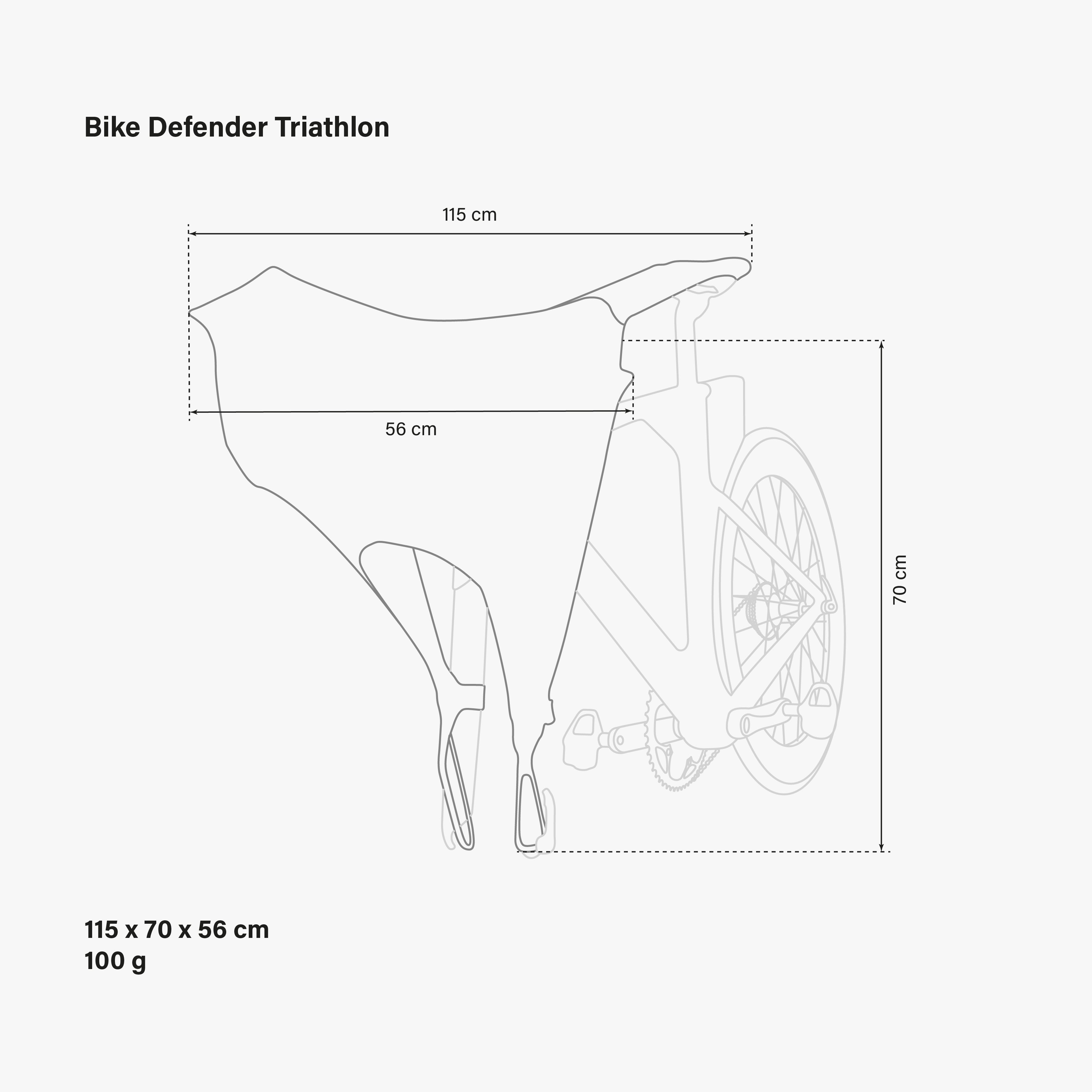 CUBIERTA DE BICI TECHO COCHE - TRIATHLON