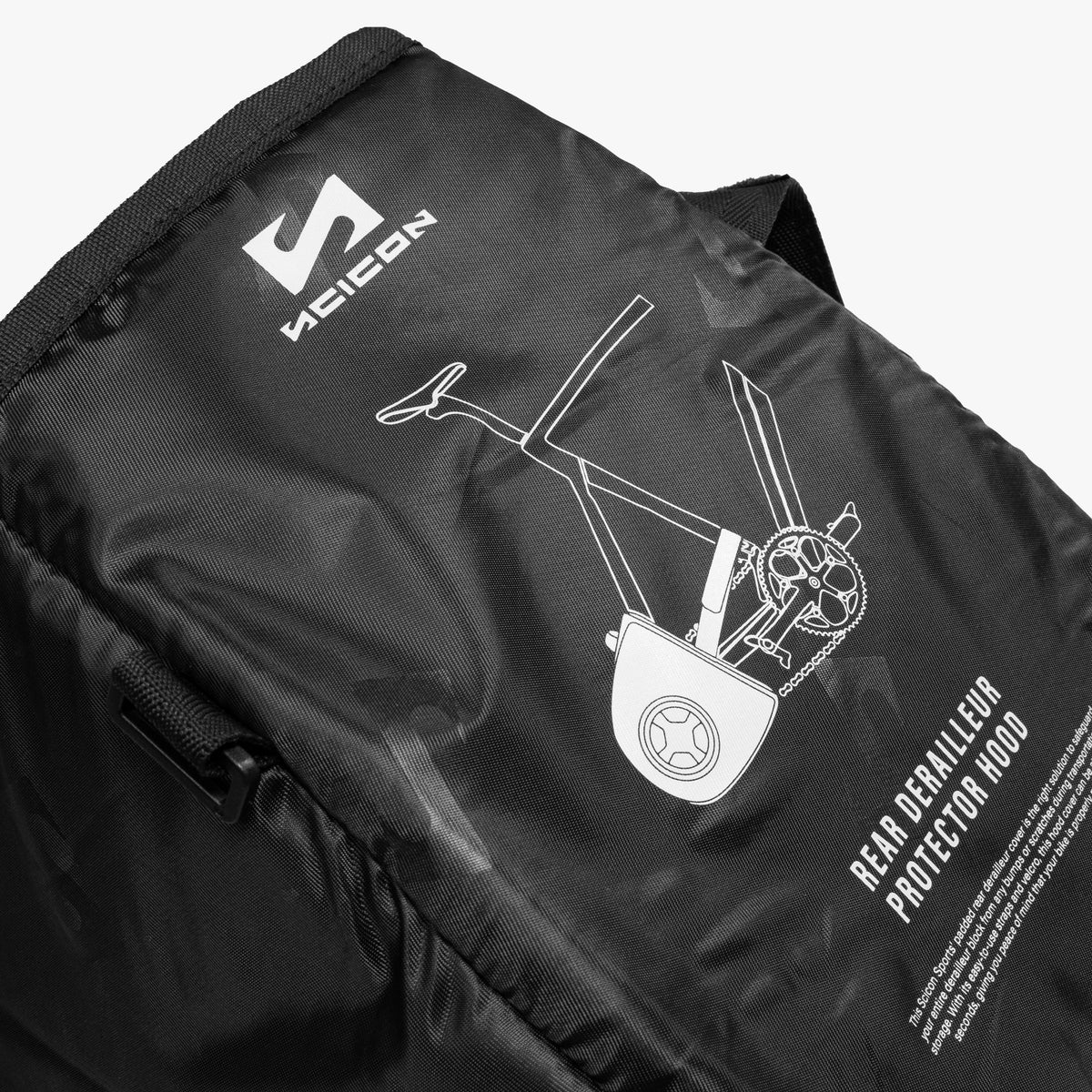 BICYCLE REAR DERAILLEUR PROTECTOR HOOD detail