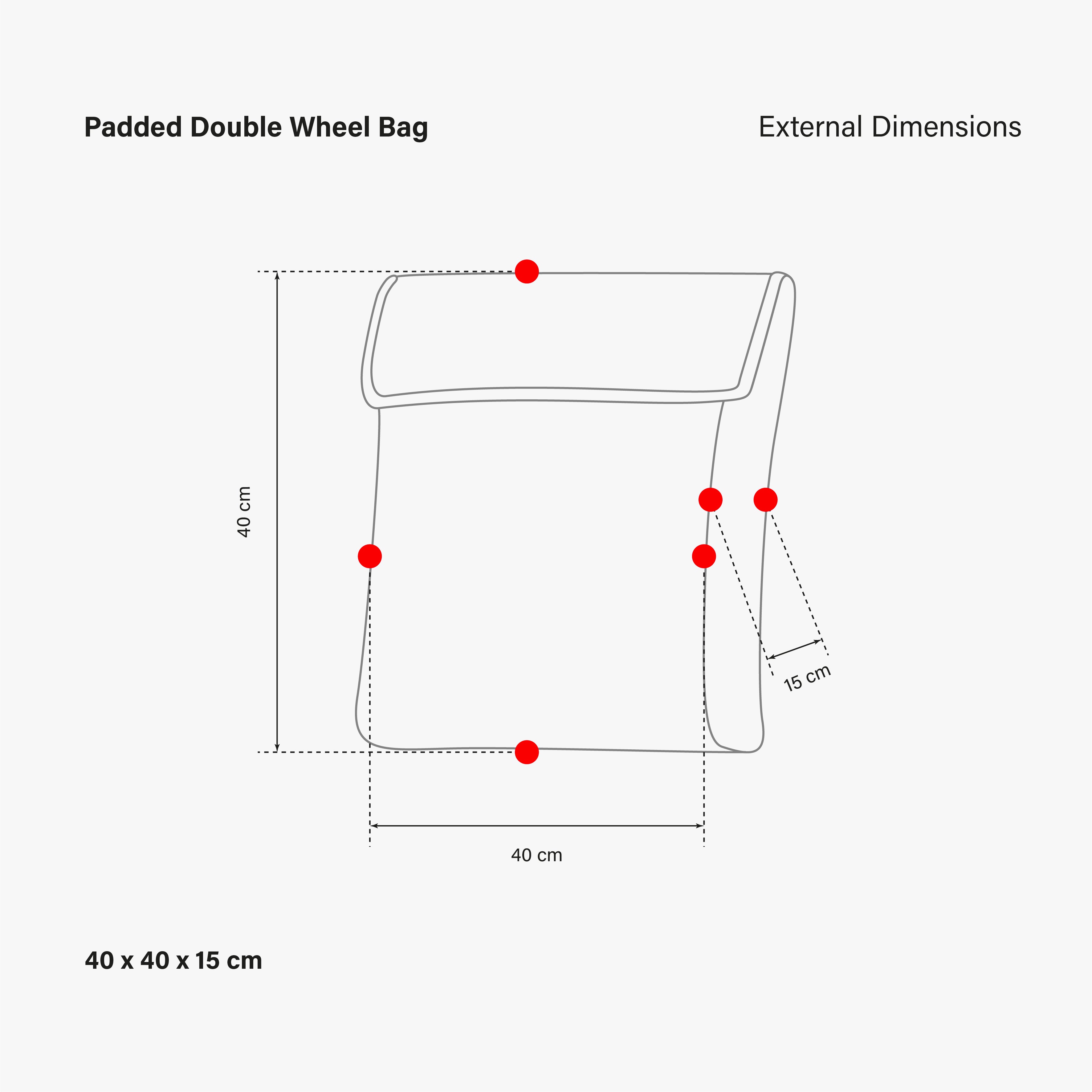 GEPOLSTERTE DOPPELRAD TASCHE