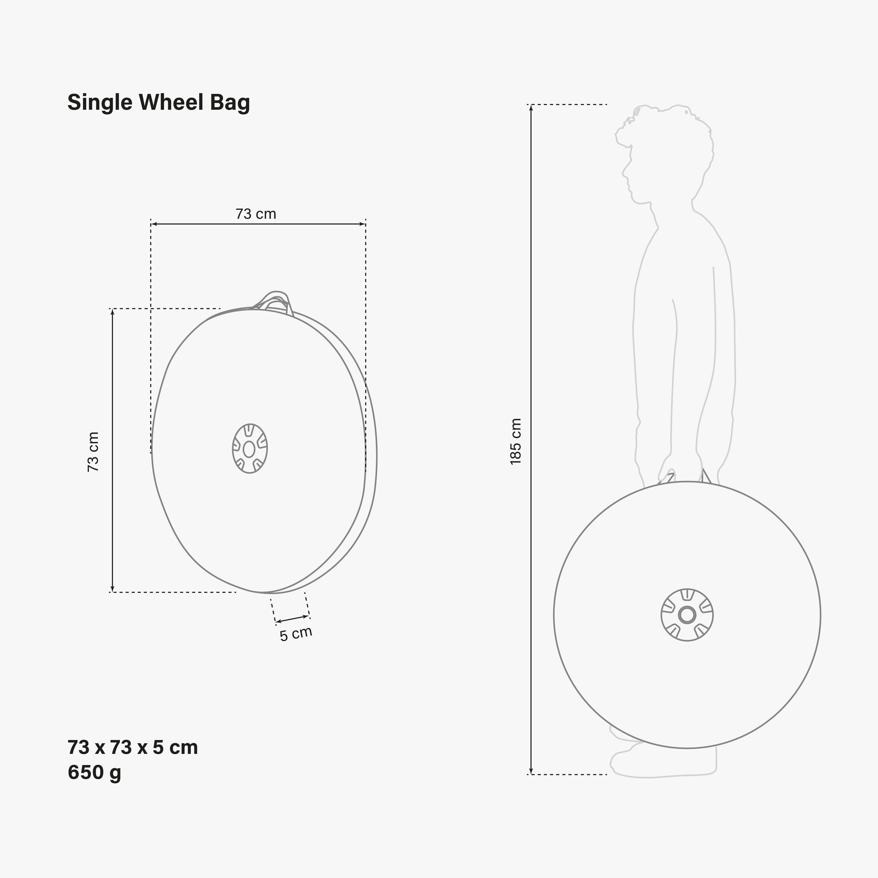 BOLSA PARA LLEVAR UNA RUEDA DE BICICLETA