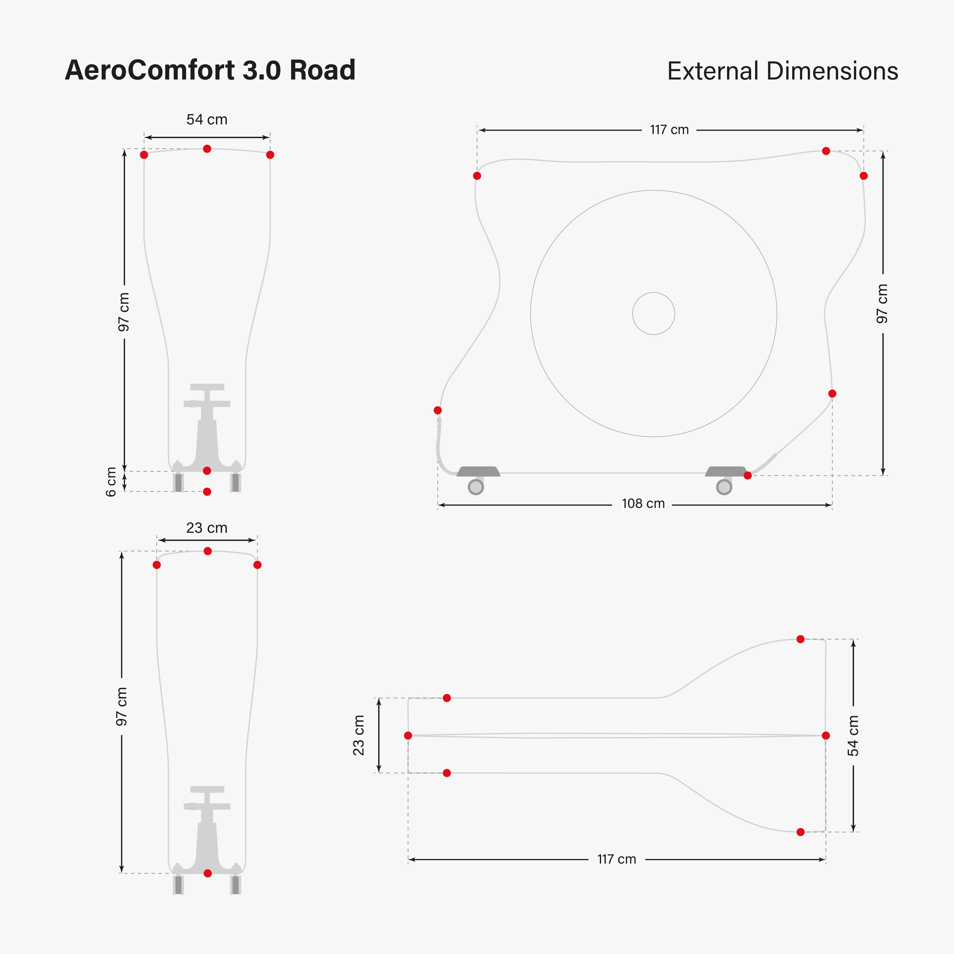 ADATTATORE T-BAR POSTERIORE AEROCOMFORT - 110 MM