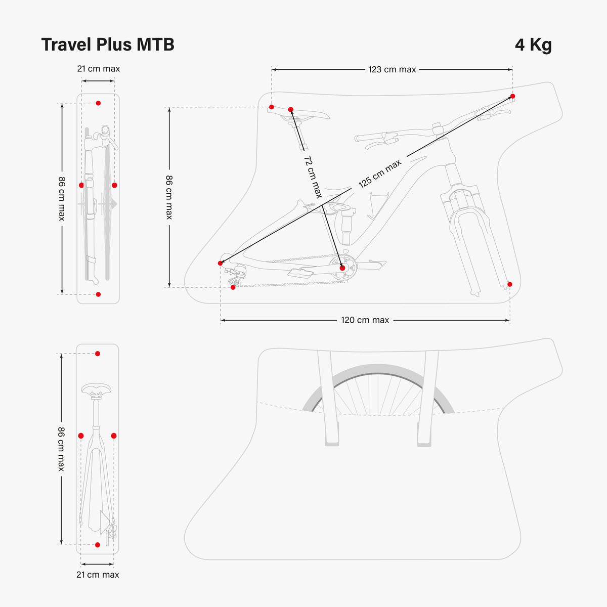 Travel Plus MTB Dimensions