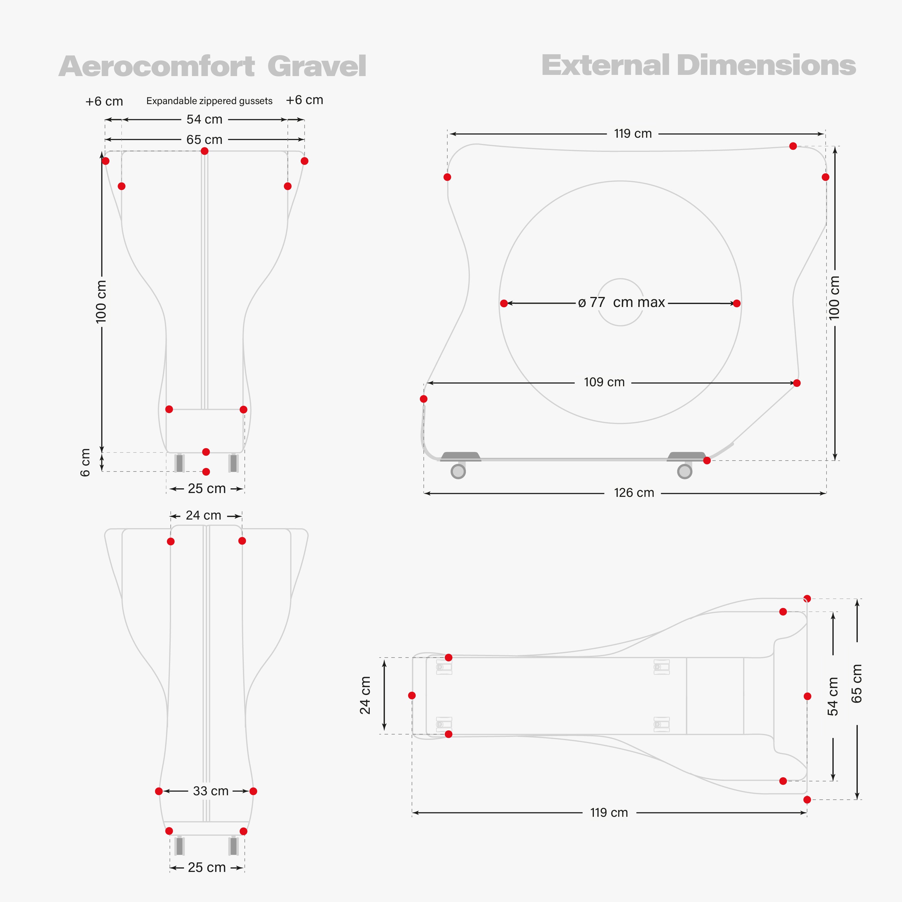 HOUSSE À VÉLO AEROCOMFORT 3.1 GRAVEL