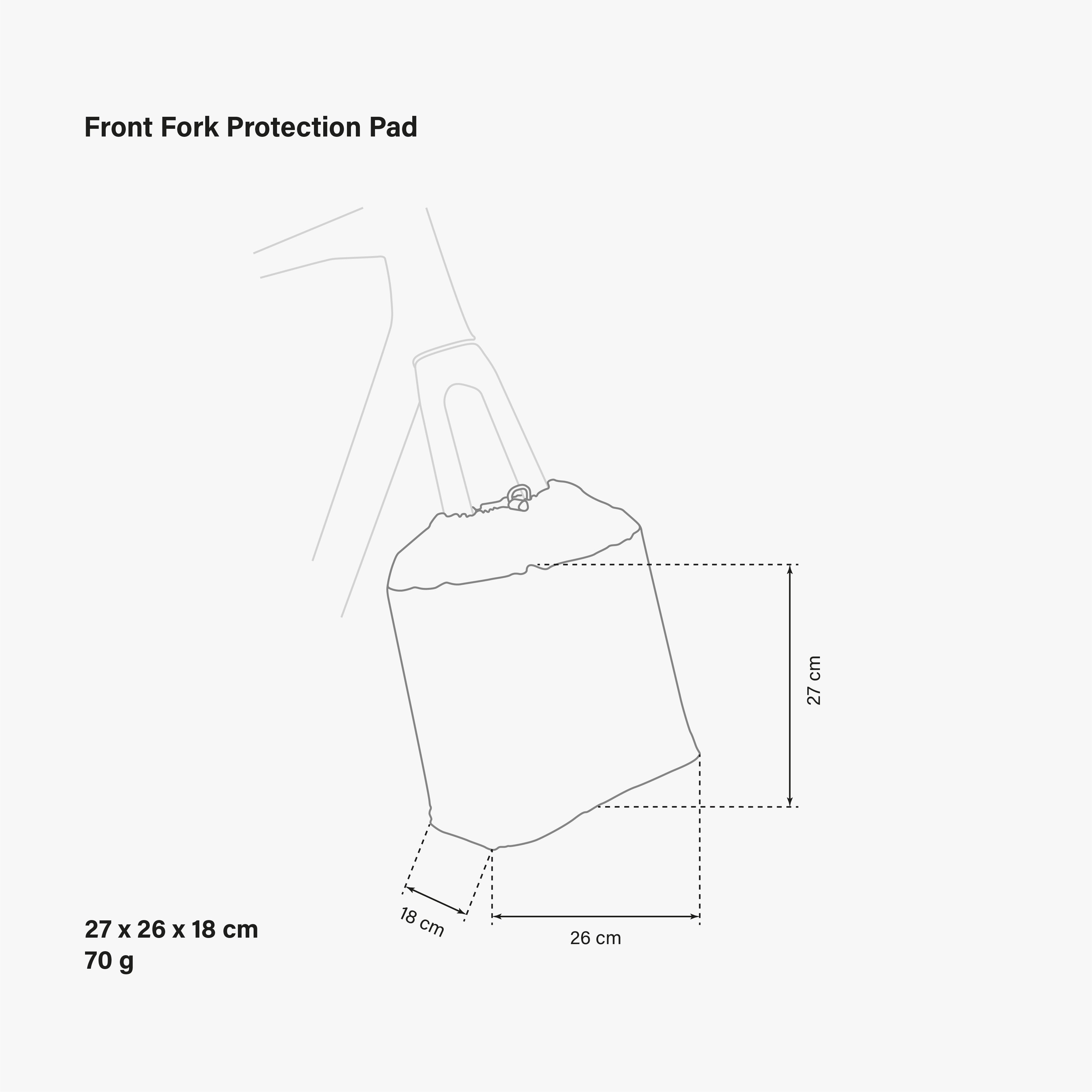 Front Fork Protection Pad Dimensions