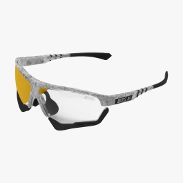 Scicon Sports | Aerocomfort Sport Cycling Performance Sunglasses - Frozen White / Photocromatic Bronze - EY15170501