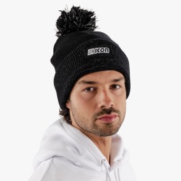 pom pom scicon beanie black bn03301