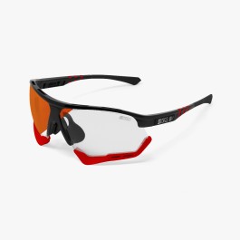 Scicon Sports | Aerocomfort Sport Cycling Performance Sunglasses - Black Gloss / Photocromatic Red - EY15160203
