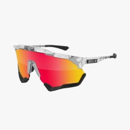 Scicon Sports | Aeroshade XL Cycling Sunglasses - Crystal Gloss / Multimirror Red - EY25060701