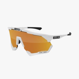  Scicon Sports | Aeroshade XL Cycling Sunglasses - White Gloss / Multimirror  Bronze - EY25070802