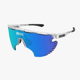 Scicon Sports | Aerowing Lamon Sport Performance Sunglasses - Crystal Gloss / Multimirror Blue - EY30030700