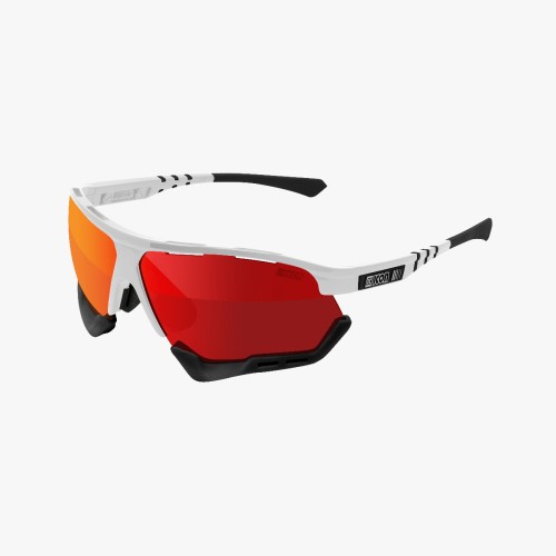 Scicon Sports | Aerocomfort Sport Cycling Performance Sunglasses - White / Red - EY15060403
