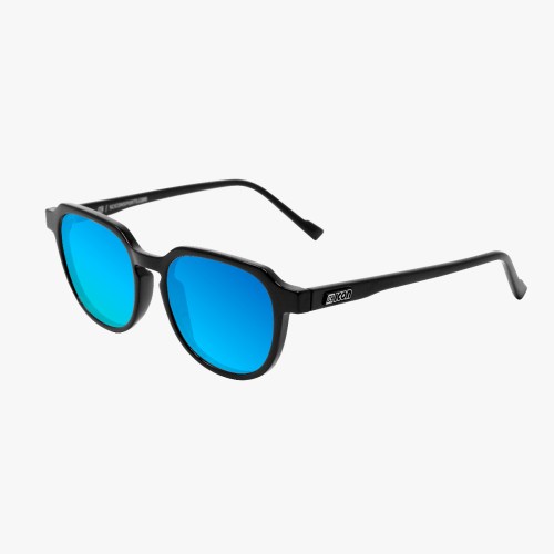 Scicon Sports | Vertex Lifestyle Sunglasses - Black, Multimirror Blu Lens - EY220302