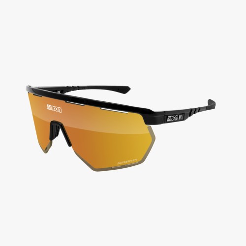 Scicon Sports | Aerowing Sport Performance Sunglasses - Black Gloss / Multimirror Bronze - EY26070201