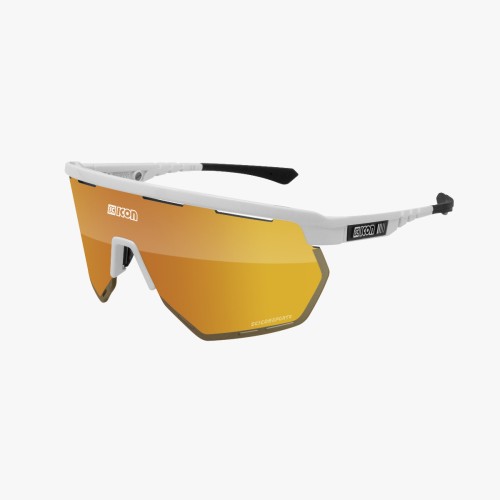 Scicon Sports | Aerowing Sport Performance Sunglasses - White Gloss / Multimirror Bronze  - EY26070802