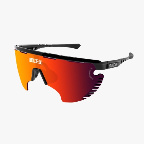 Scicon Sports | Aerowing Lamon Sport Performance Sunglasses - Black Gloss / Multimirror Red - EY30060200
