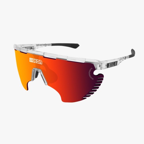 Scicon Sports | Aerowing Lamon Sport Performance Sunglasses - Crystal Gloss / Multimirror Red - EY30060700