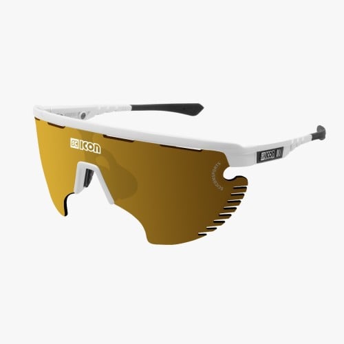 Scicon Sports | Aerowing Lamon Sport Performance Sunglasses - White Gloss / Multimirror Bronze - EY30070800