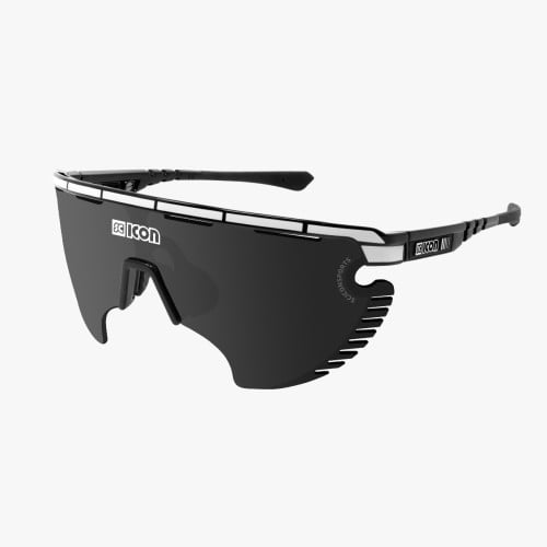 Scicon Sports | Aerowing Lamon Sport Performance Sunglasses - Black White / Multimirror Silver - EY30081300