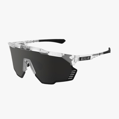 Scicon Sports | Aeroshade Kunken XL Performance Sunglasses - Crystal Gloss / Multimirror Silver - EY31080700