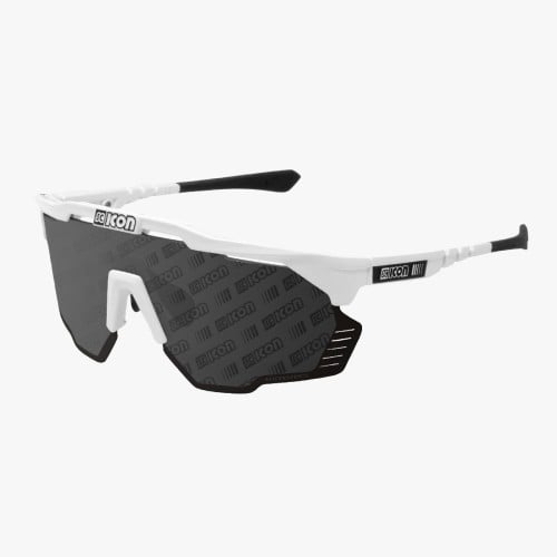 Scicon Sports | Aeroshade Kunken Performance Sunglasses - White Gloss / Multimirror Silver Monogram - EY31110800