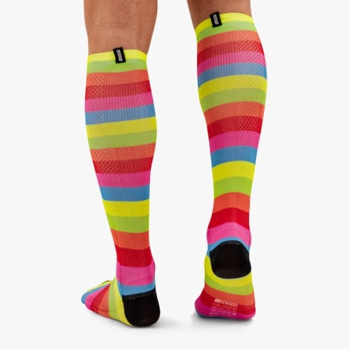 knee high socks compression unisex rainbow scicon socks221