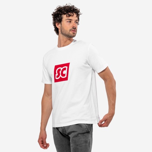 Scicon Sports | SC Monogram Logo Lifestyle Cotton T-shirt - White - TS61811