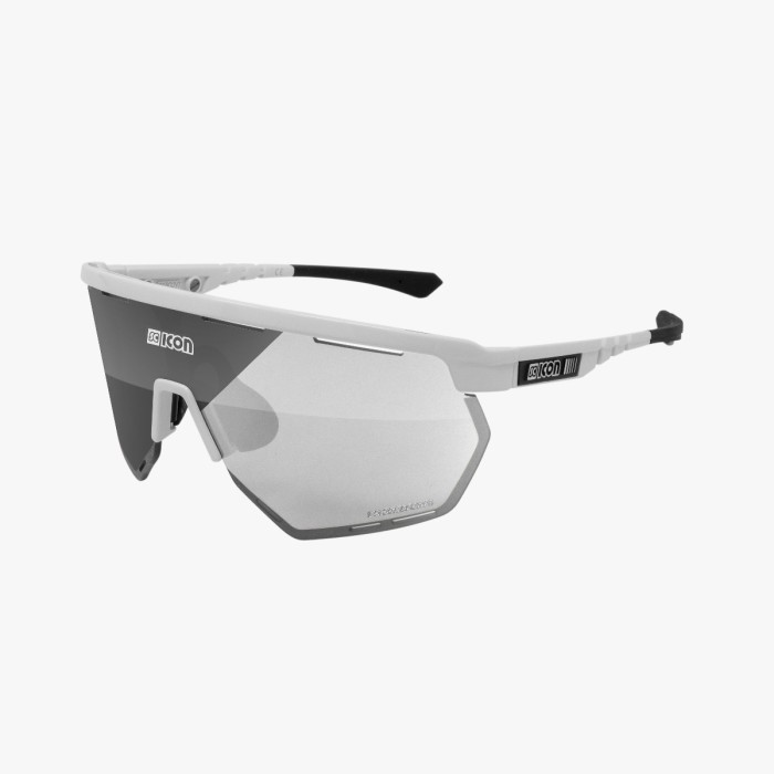 Scicon Sports | Aerowing Cycling Sport Performance Sunglasses - White Gloss / Photocromatic Silver - EY26010802