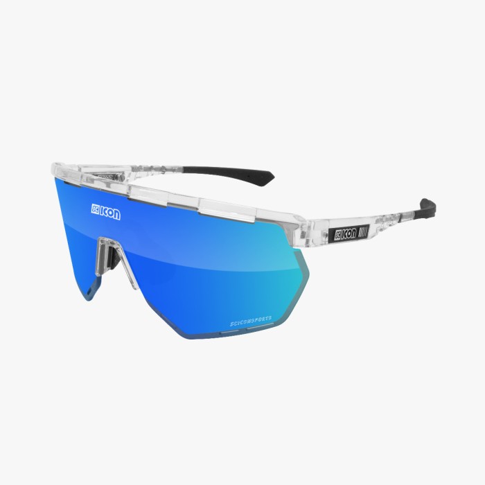 Scicon Sports | Aerowing Sport Performance Sunglasses - Crystal Gloss / Multimirror Blue - EY26030701