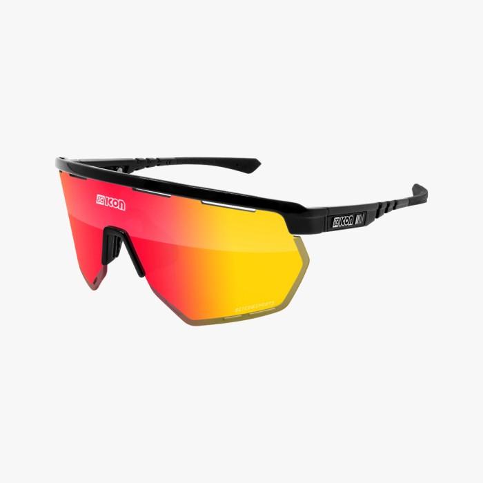 Scicon Sports | Aerowing Sport Performance Sunglasses - Black Gloss / Multimirror Red - EY26060201