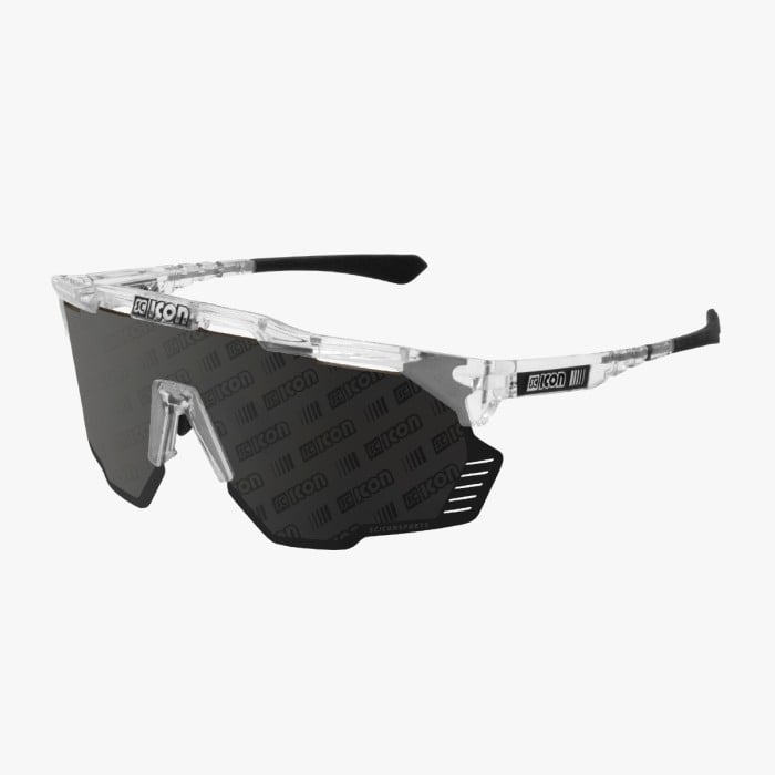 Scicon Sports | Aeroshade Kunken Performance Sunglasses - Crystal Gloss / Multimirror Silver Monogram - EY31110700