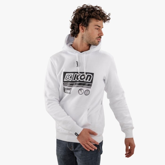 scicon cotton hoodie white hs60731