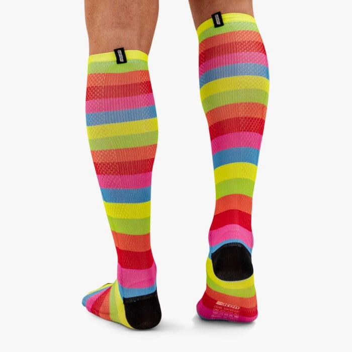 knee high socks compression unisex rainbow scicon socks221