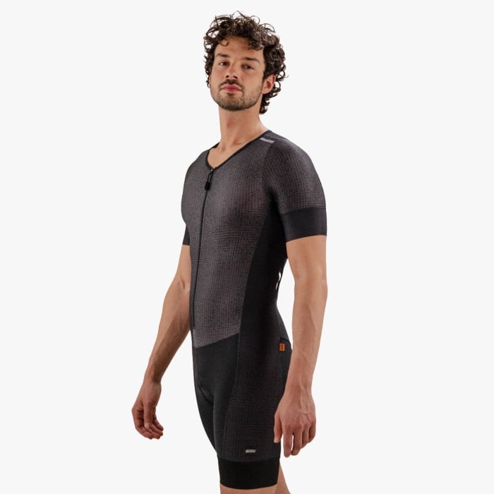 short sleeves triathlon suit men black ts11911