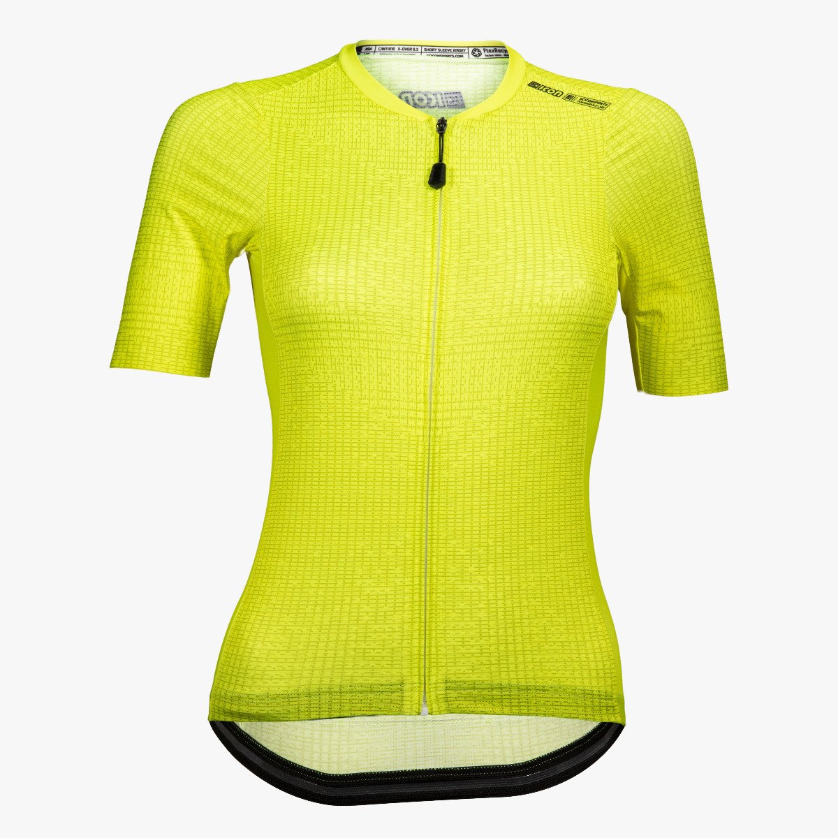 cjw11010 women cycling jersey xover 9.5 summer short sleeve yellow fluo sciconsports 