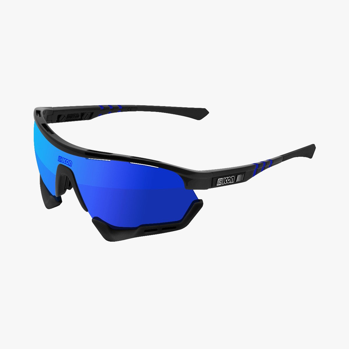 Scicon Sports | Aerotech Sport Cycling Performance Sunglasses - Black / Blue - EY13030202