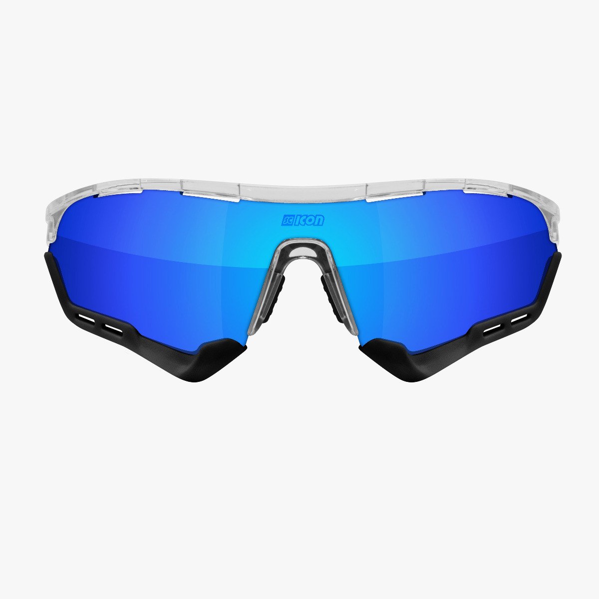 Scicon Sports | Aerotech Sport Cycling Performance Sunglasses - Crystal / Blue - EY13030702