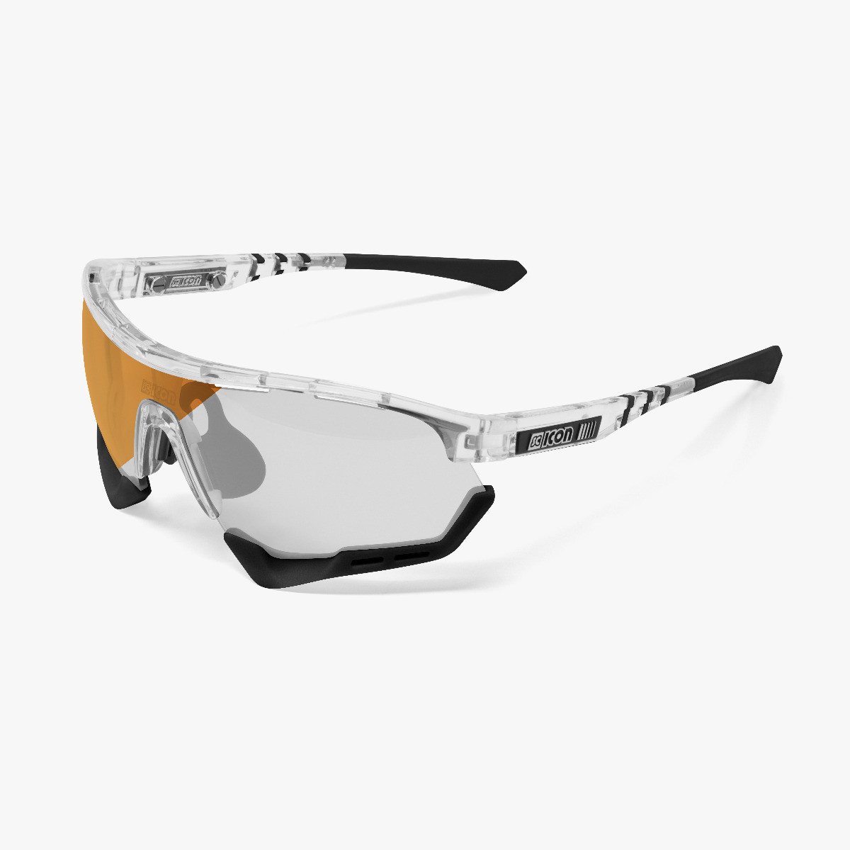 Scicon Sports | Aerotech Sport Cycling Performance Sunglasses - Crystal / Photocromatic Bronze - EY13170701