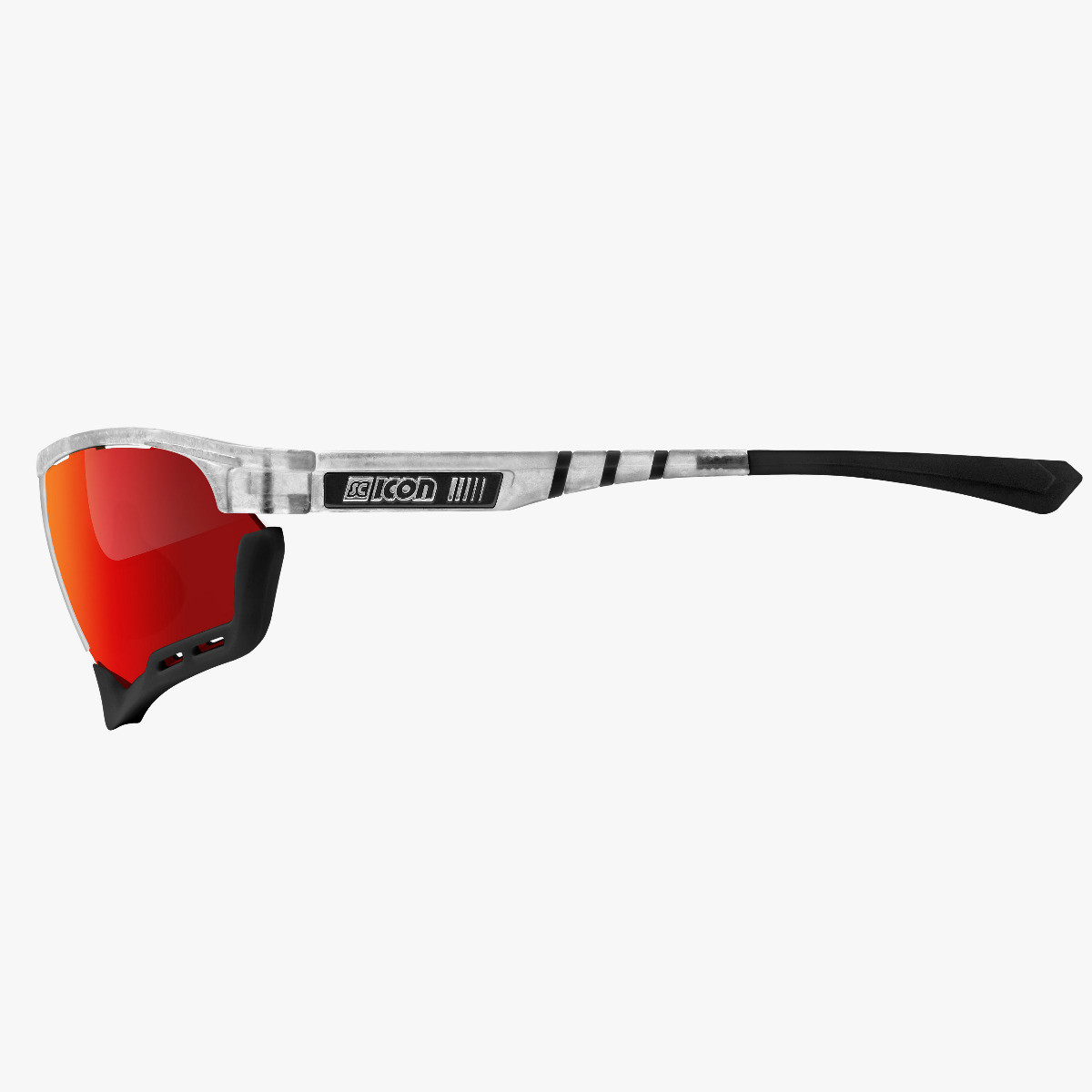 Scicon Sports | Aerocomfort Sport Cycling Performance Sunglasses - Frozen White / Red - EY15060503

