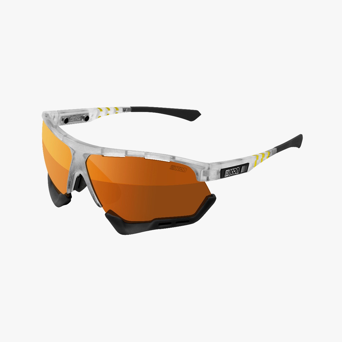 Scicon Sports | Aerocomfort Sport Cycling Performance Sunglasses - Frozen White / Bronze - EY15070501
