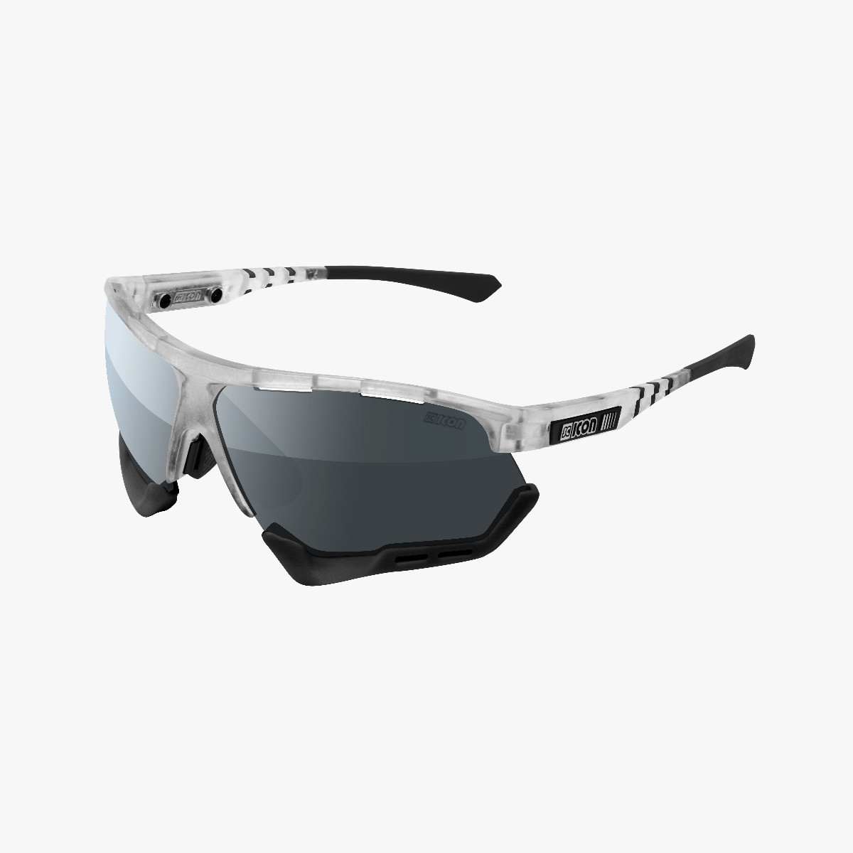 Scicon Sports | Aerocomfort Sport Cycling Performance Sunglasses - Frozen White / Silver - EY15080505
